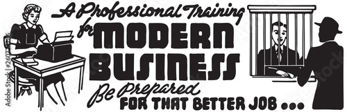 Modern Business   - Retro Ad Art Banner
