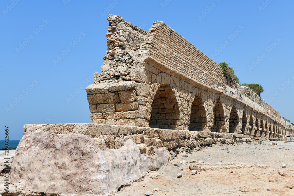 Roman aqueducts Caesarea Maritima Israel Roman aqueducts Caesarea Maritima Israel