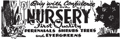 Nursery 3 - Retro Ad Art Banner
