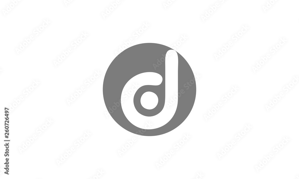 Abstract D silhouette