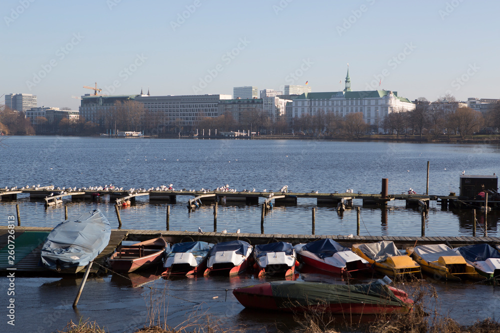 Obraz premium City panorama view of Hamburg, Germany
