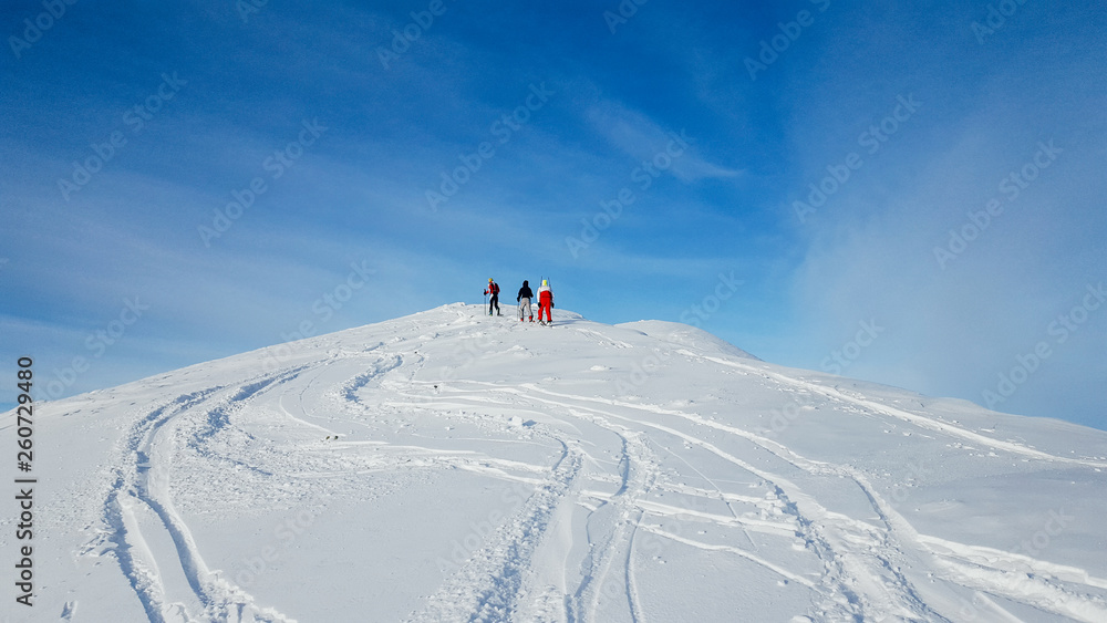 group of skiing tours