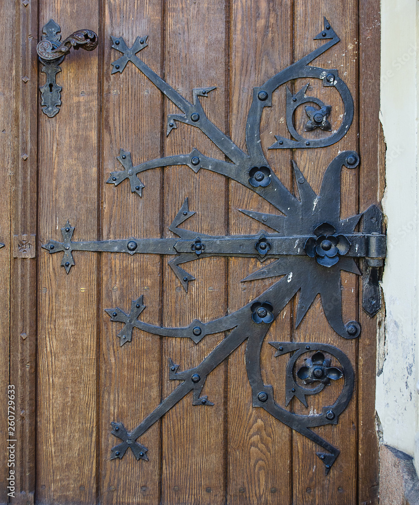 Old closed beautiful door. Old closed beautiful door.