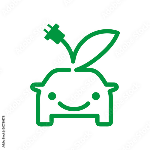 Samochód elektryczny logo wektor