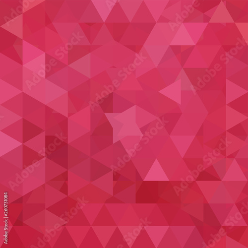 Background of red, pink geometric shapes. Abstract triangle geometrical background. Mosaic pattern. Vector EPS 10. Vector illustration