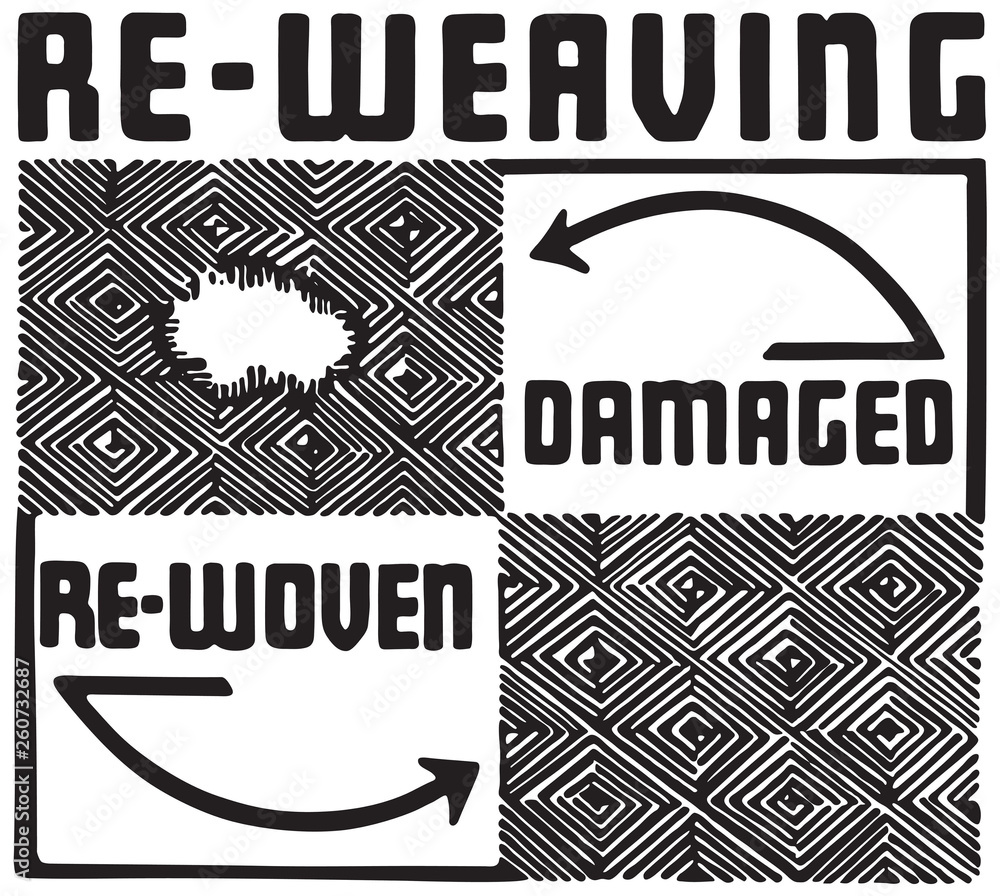 Fototapeta premium Reweaving - Retro Ad Art Banner