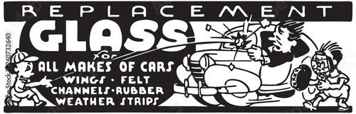 Replacement Glass  - Retro Ad Art Banner