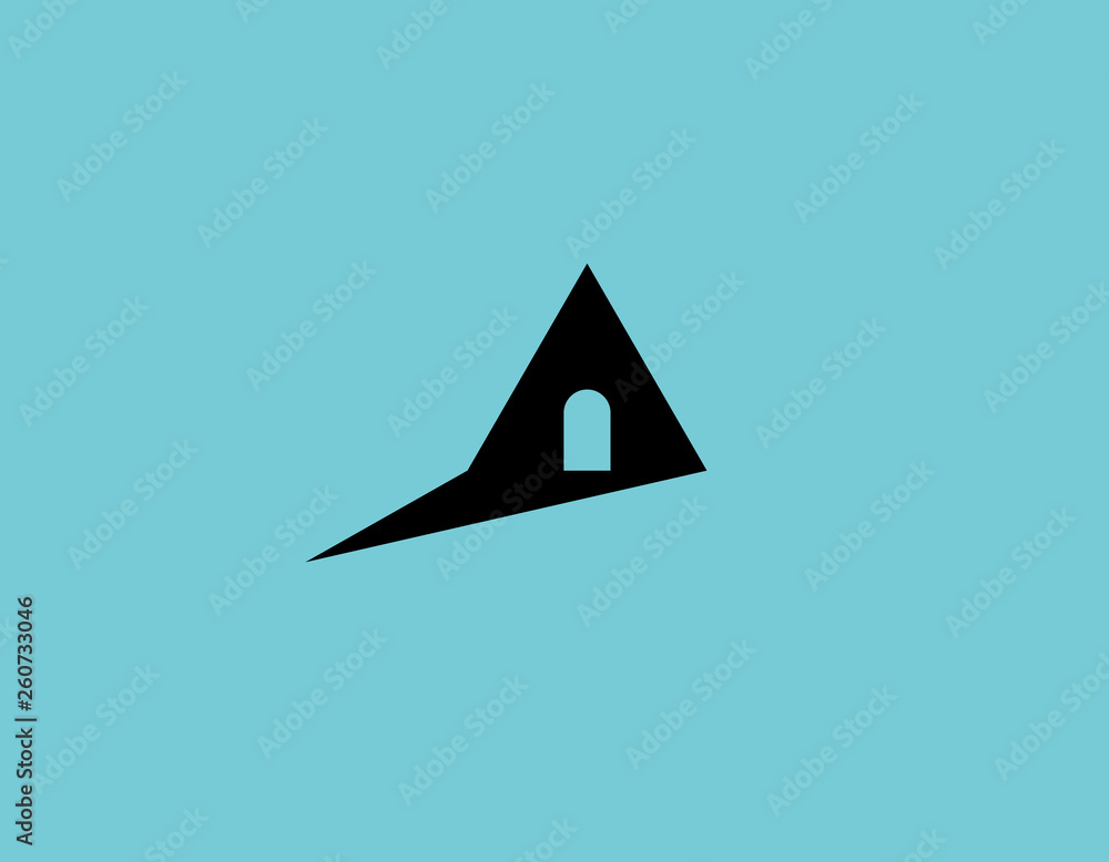 Fototapeta premium Geometric logo icon camping tent