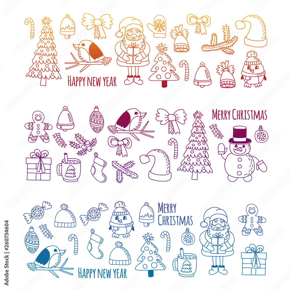 Christmas element in doodle kids drawing style. Vector pattern. Christmas element in doodle kids drawing style. Vector pattern.