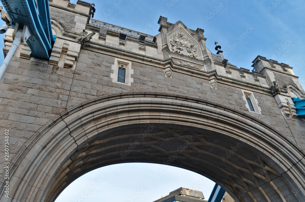 Obraz premium Tower Bridge Arch Detail in London. England, UK
