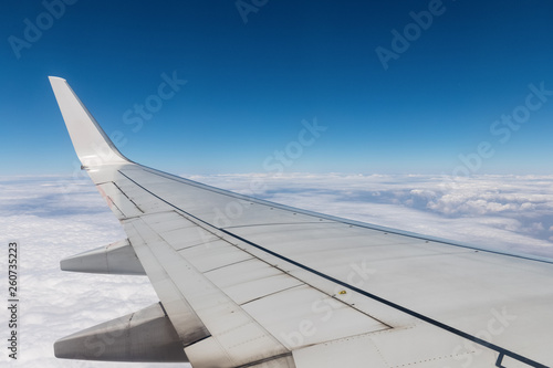 airplane wing in air