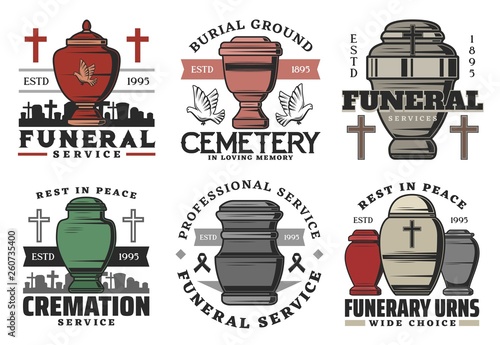 Funeral service, funerary urn columbarium