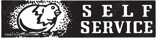 Self Service    - Retro Ad Art Banner
