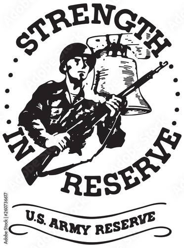 Strength In Reserve  - Retro Ad Art Banner