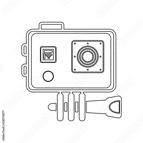 action camera icon. Element of Equipment photography for mobile concept and web apps icon. Outline, thin line icon for website design and development, app development