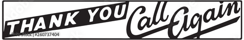 Thank You Call Again 6  - Retro Ad Art Banner