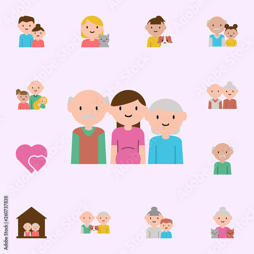 family  woman cartoon icon. family icons universal set for web and mobile