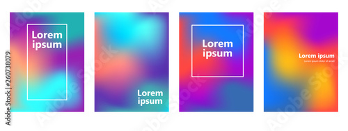 Abstract gradient covers in trendy colors set. Design layout for banners presentations, flyers, posters and invitations. Vector illustration