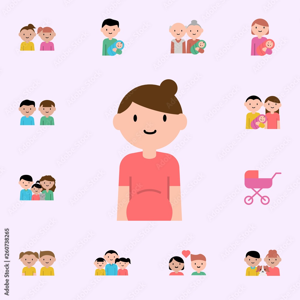 pregnant woman cartoon icon. family icons universal set for web and mobile pregnant woman cartoon icon. family icons universal set for web and mobile