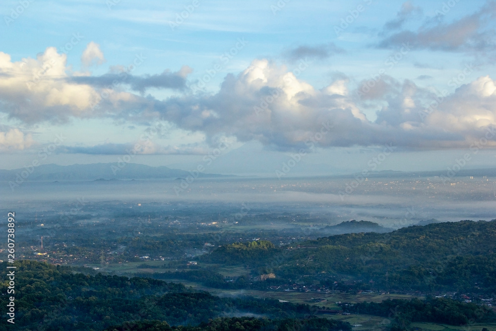beautiful landscape view from Becici Pine Peak on yogyakarta beautiful landscape view from Becici Pine Peak on yogyakarta