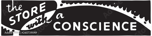 The Store With A Conscience  - Retro Ad Art Banner