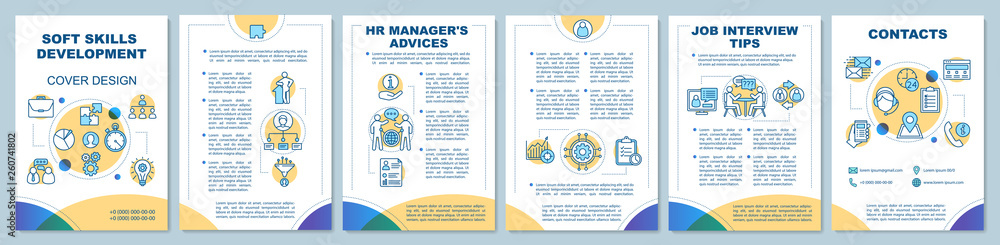HR soft skills brochure template layout