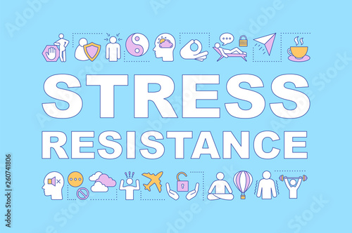 Stress resistance word concepts banner
