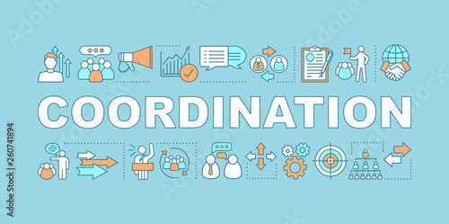 Coordination word concepts banner photo