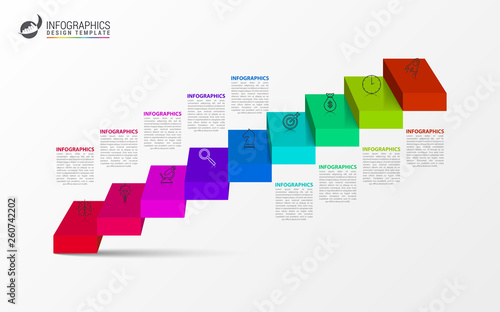 Infographic design template. Creative concept with 9 steps