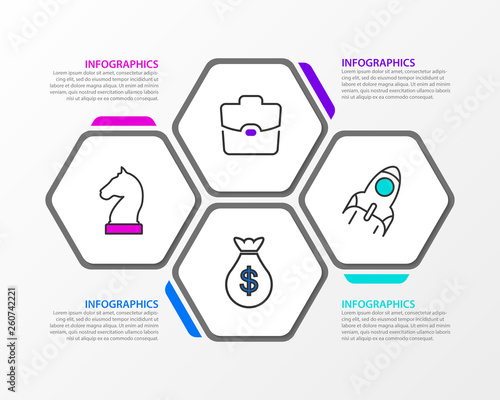 Infographic design template. Creative concept with 4 steps