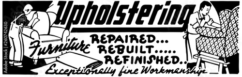 Upholstering 2  - Retro Ad Art Banner