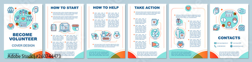 Volunteer becoming brochure template layout