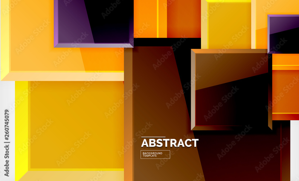 Square geometrical background Square geometrical background