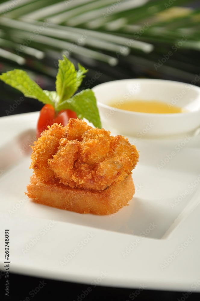 pancakes with salmon and sour cream