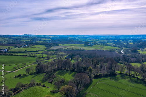 aerial view of Spring countryside morning,Northern Ireland