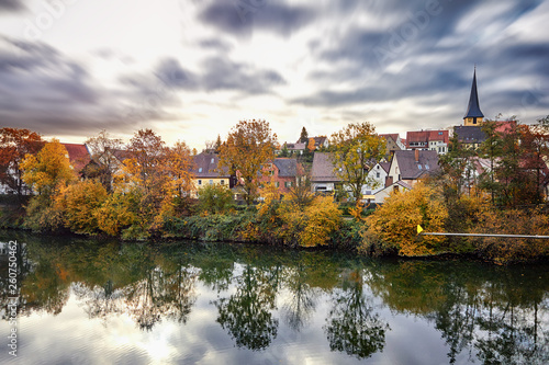 Autumn landscape, German ancient village