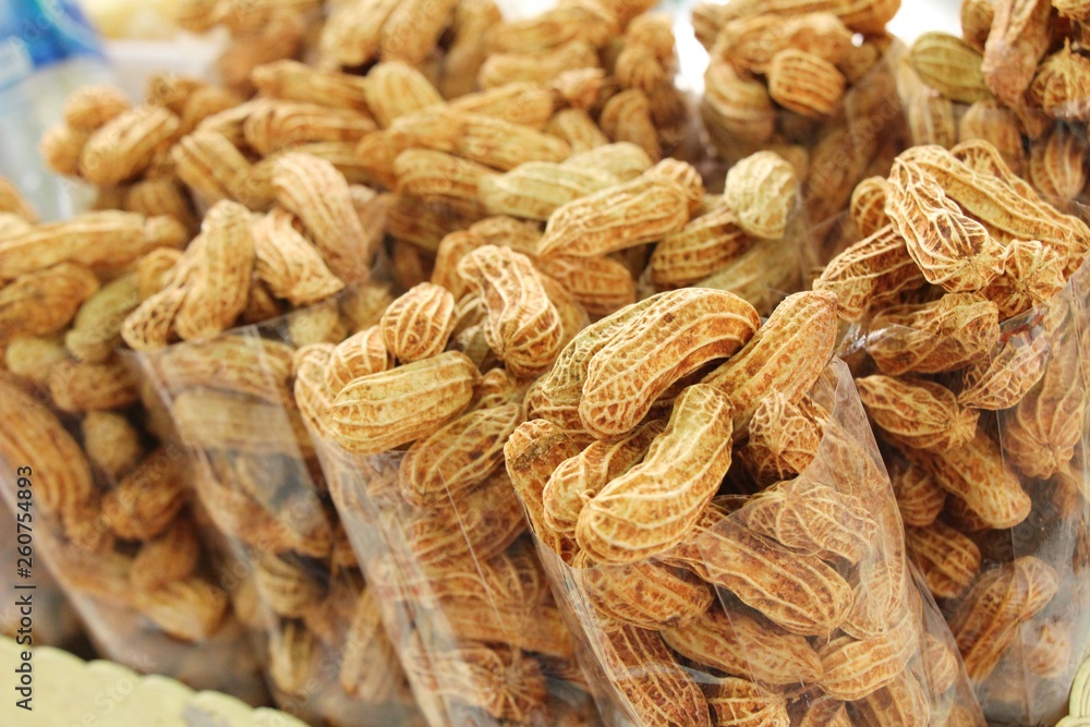 Boiled peanuts is delicious at street food Boiled peanuts is delicious at street food