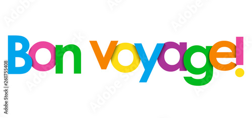 BON VOYAGE! colorful typography banner