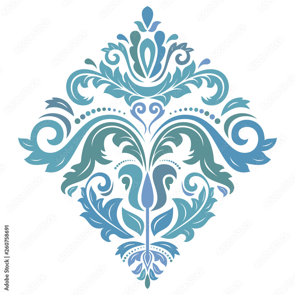 Oriental colorful pattern with arabesques and floral elements. Traditional classic ornament. Vintage pattern with arabesques