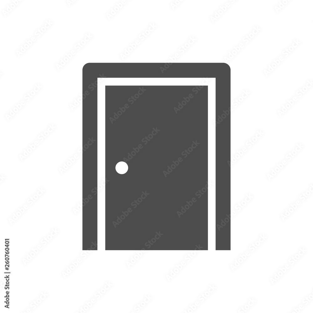 door vector icon isolated on white background. door flat icon for web, mobile and user interface design door vector icon isolated on white background. door flat icon for web, mobile and user interface design