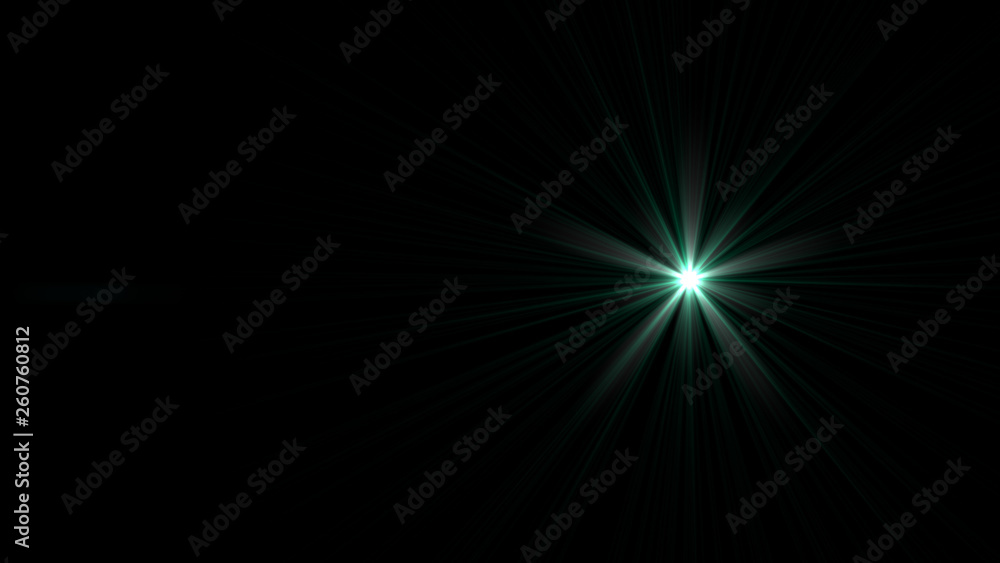 Obraz premium cyan lens flare