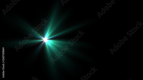 cyan lens flare