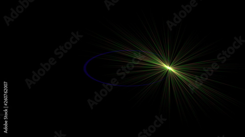 green lens flare