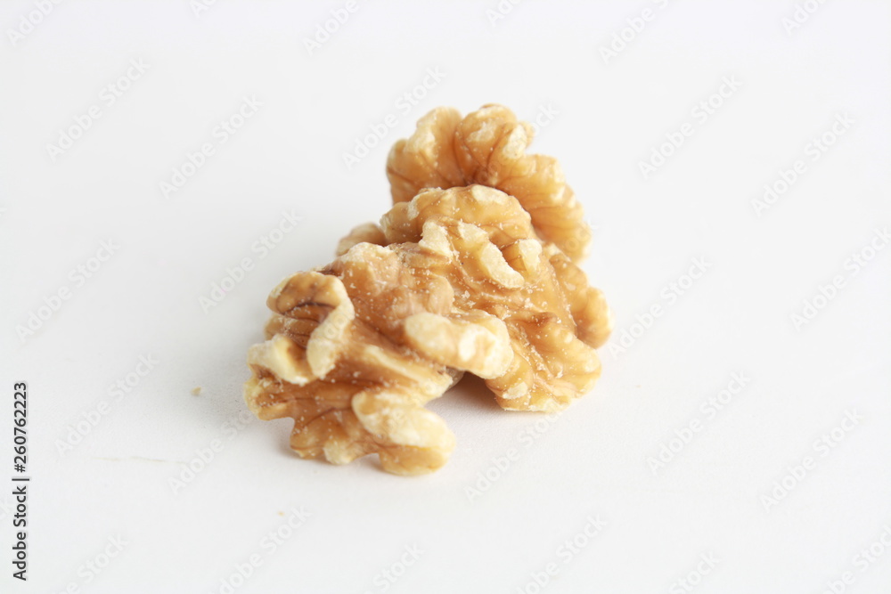 Fototapeta premium Walnuts isolated on white background.