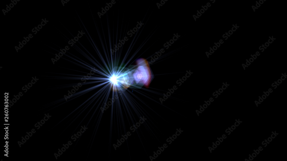 light blue lens flare