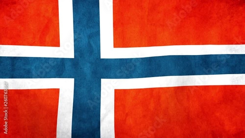 flag of  Norway waving in thr wind