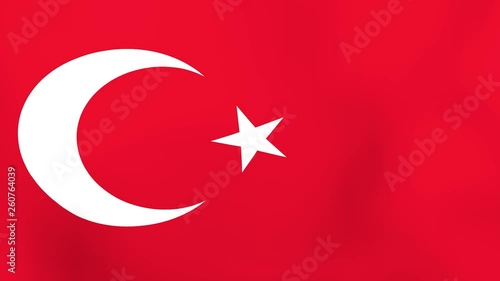 waving flag of turkey background