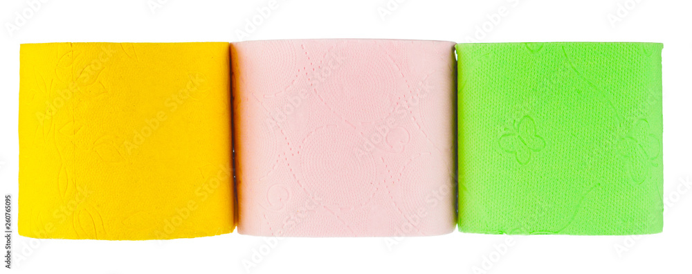 Fototapeta premium toilet paper isolated on white background