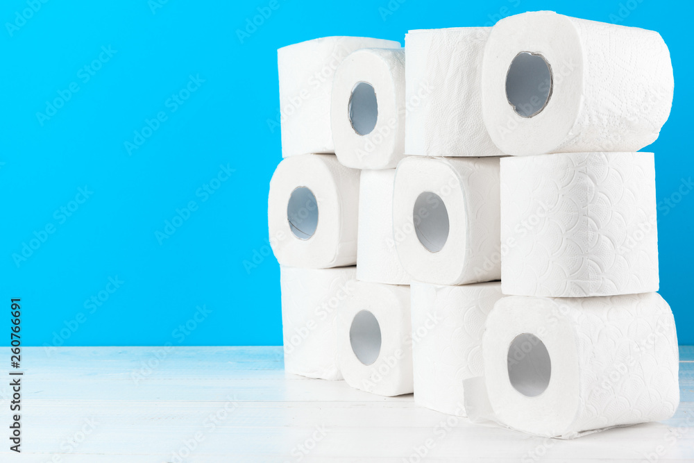 Simple toilet paper, close up side view Simple toilet paper, close up side view