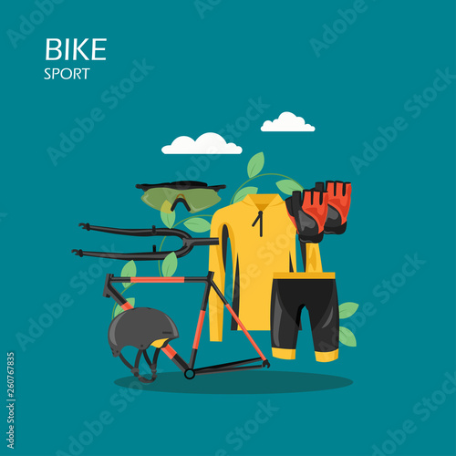 Sport bike vector flat style design illustration